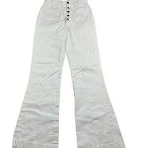 Vintage 60s/70s H.I.S flare white denim 25x32 low/mid rise USA
